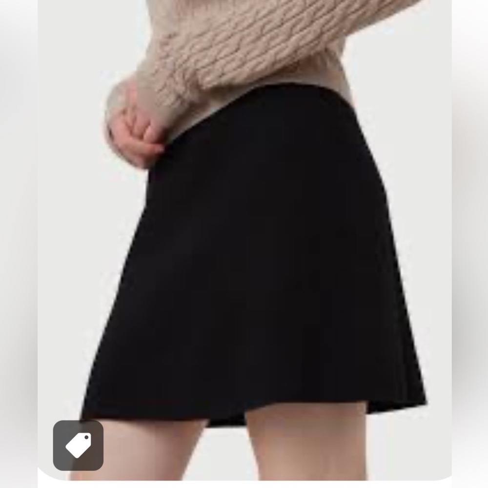 Frank & Oak Black Knit Mini Skirt -XL